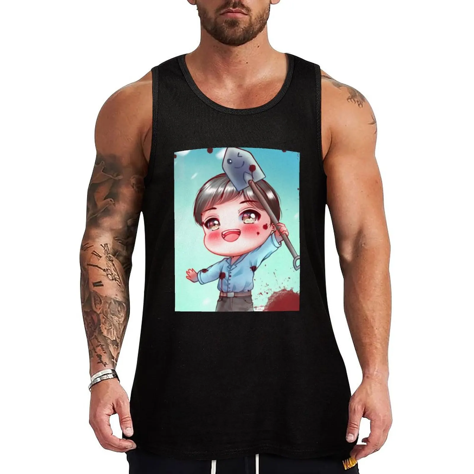

BowlHead Boy Tank Top Basic Sleeveless Casual Tee Solid Lightweight Top