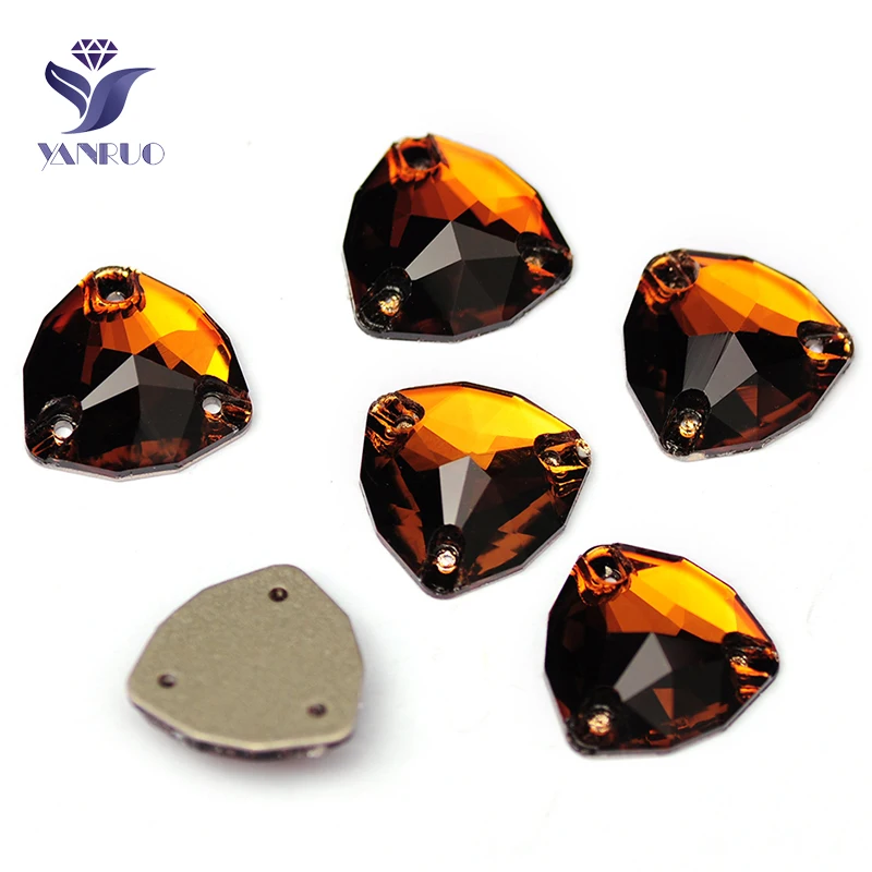 

YANRUO 3272, все размеры, дымчатый топаз, триллиант, ручная работа, камни, задняя сторона, искусственный кристалл, пришитые Стразы для одежды