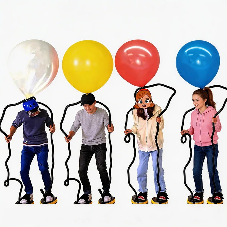 Carnival Booth Multiplayer Interactive Competitive Foot Pressed Air Pump Pedal Inflatable Balloon Dart Game, Fun Party Challenge
