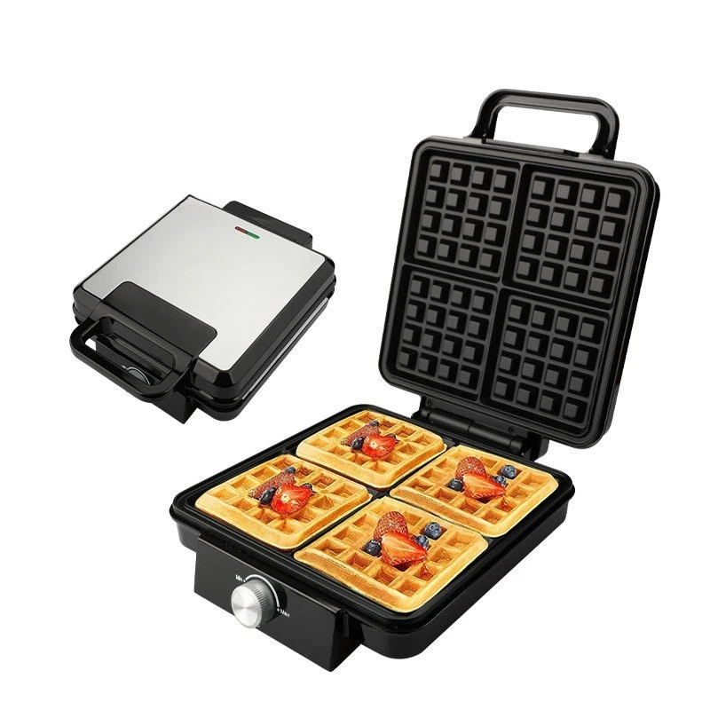 4 Slice Waffle Maker & Sandwich Maker, Multifunctional Electric Pancake Griddle for BreakfastGoods in stock