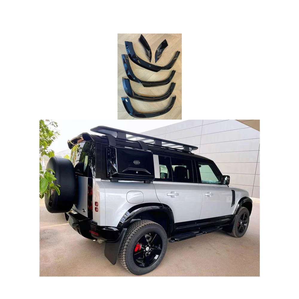 

New Exterior Wheel Arch Plastic Rubber Fender Flares Arch Guard Car Wheel Eyebrow for Land Rover Defender 110 2022 2023