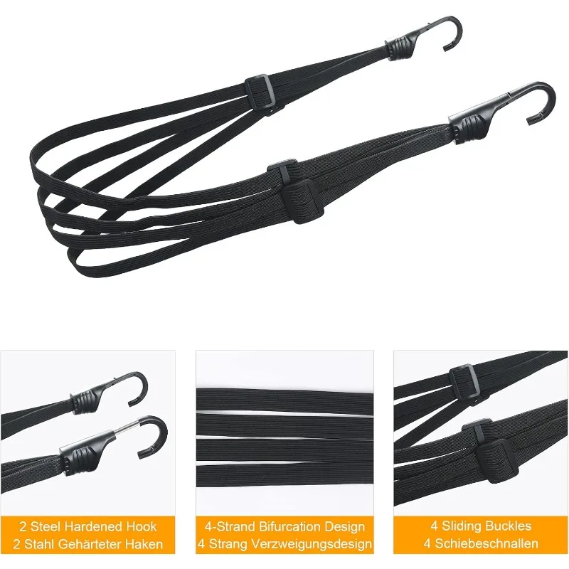 Motorcycle Helmet Straps Retractable Elastic Rope with Hook Helmet Luggage Adjustment Fix Buckle Rope Motorcycle Accessories