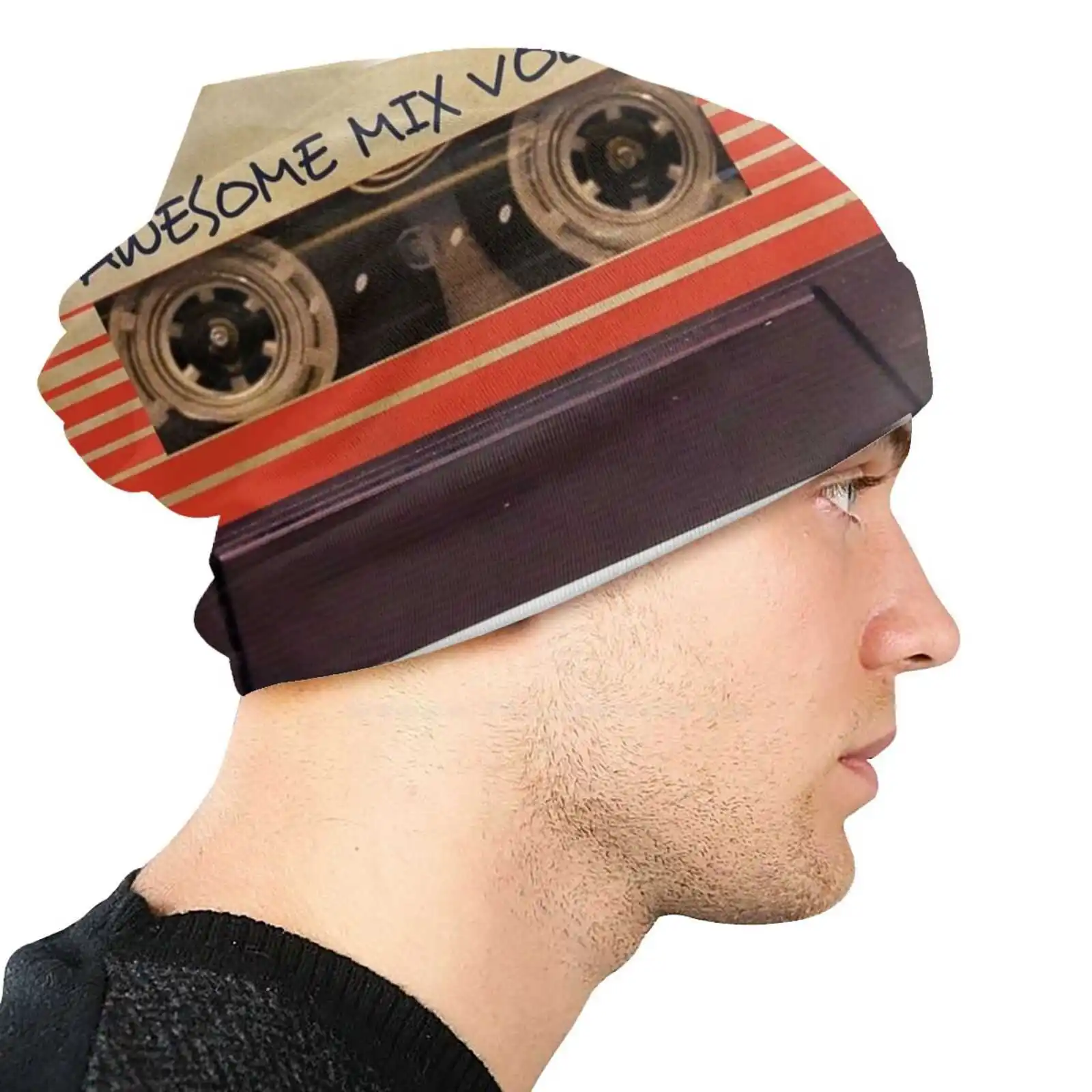 Awesome Mix Vol 1 Knitted Hat Warm Beanie Outdoor Caps Awesome Mix Vol 1 Logo Special Spectaculer image 3
