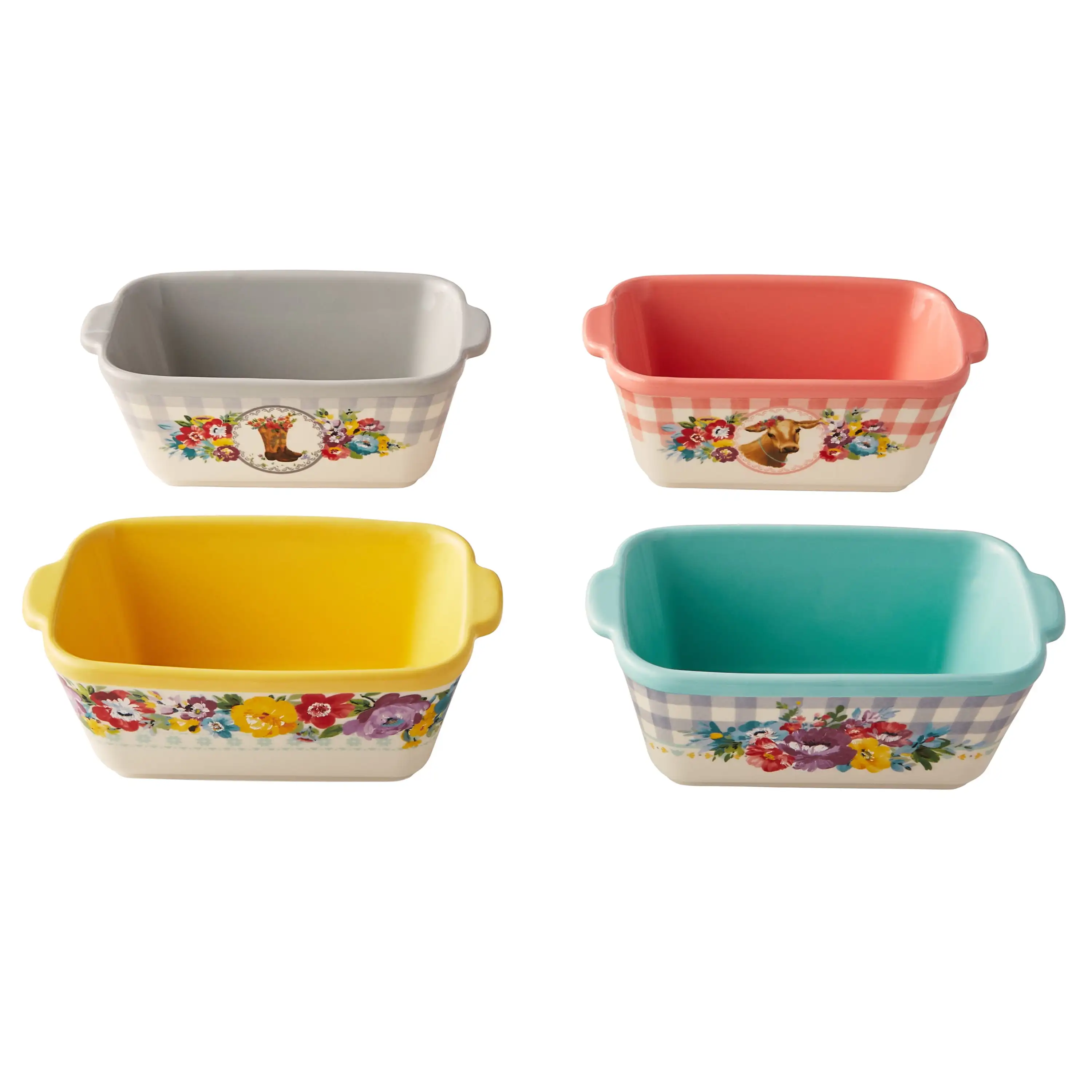 

Sweet Romance Blossoms Mini Ceramic Loaf Set, 4 Pack