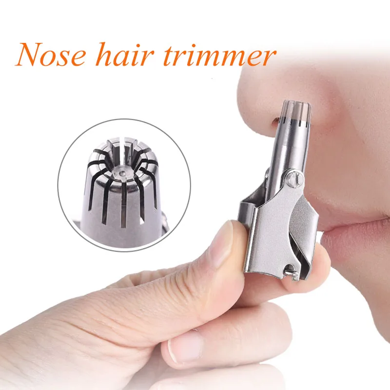 

Nose Hair Trimmer Stainless Steel Nose And Ear Hairs Trimmer Washable Facial Hair Clipper For Men Manual Nose Trimmer Tools