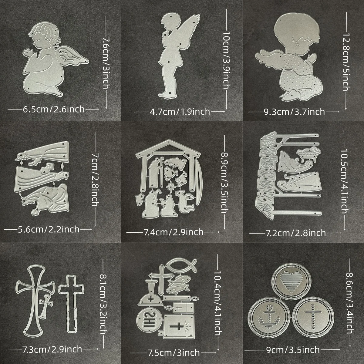 9 kinds Pray for Bethlehem Metal Cutting Dies Stencils For DIY Scrapbooking Decorative Embossing Handcraft Die CutsTemplate