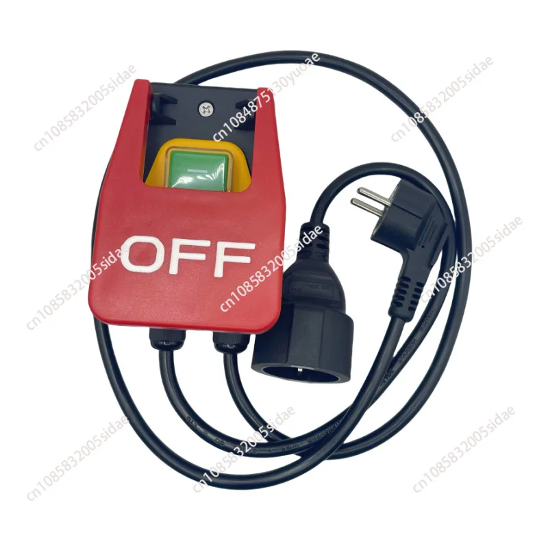 220V Single Phase On/Off Switch, Safety-Switch With Large Stop Shield Paddle For Quick Emergency Stops EU Plug