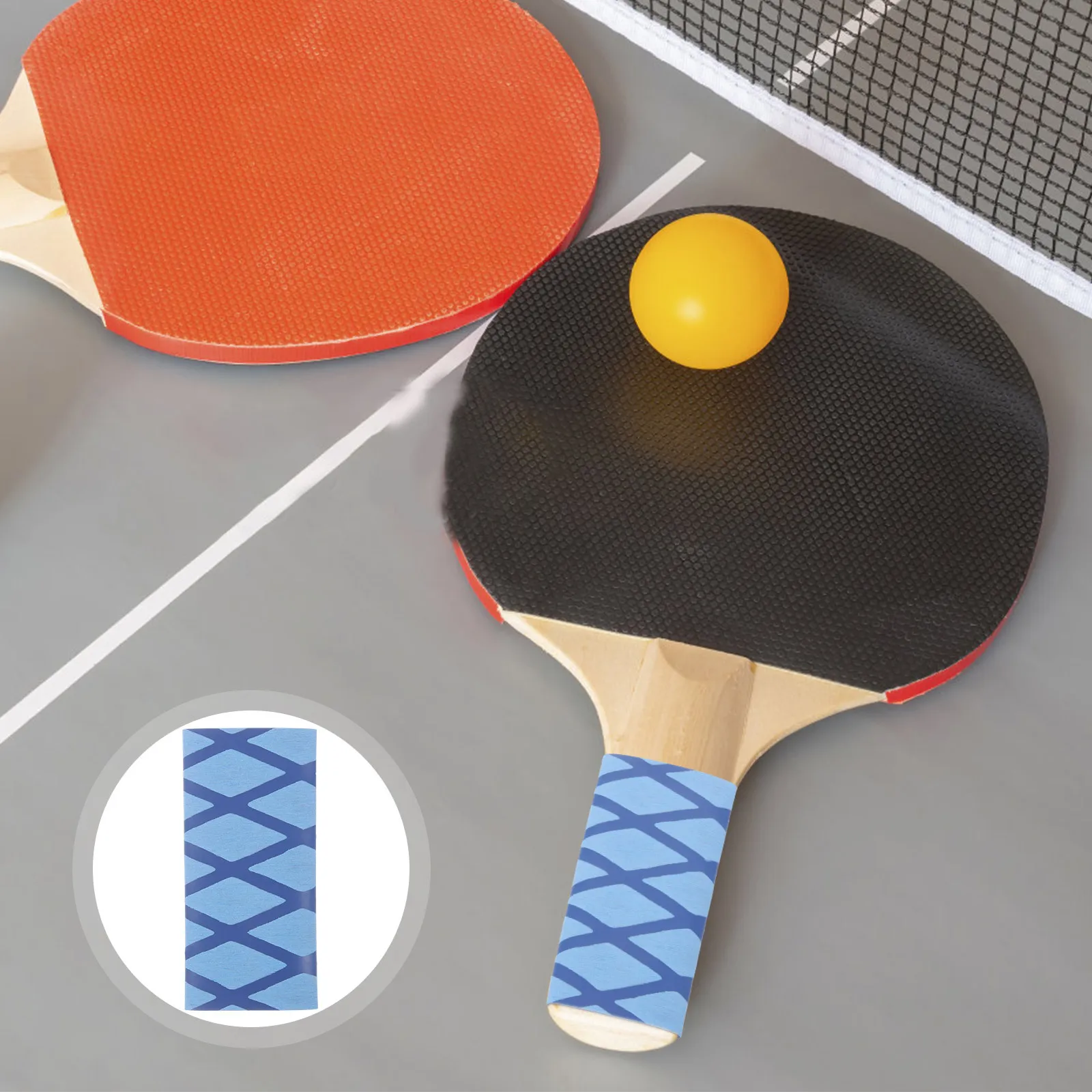 

Table Tennis Racket Grip Sleeve Non-Slip Elastic Plastic Handle Wrap For Sports Training Overgrip Replacement Racket Grip