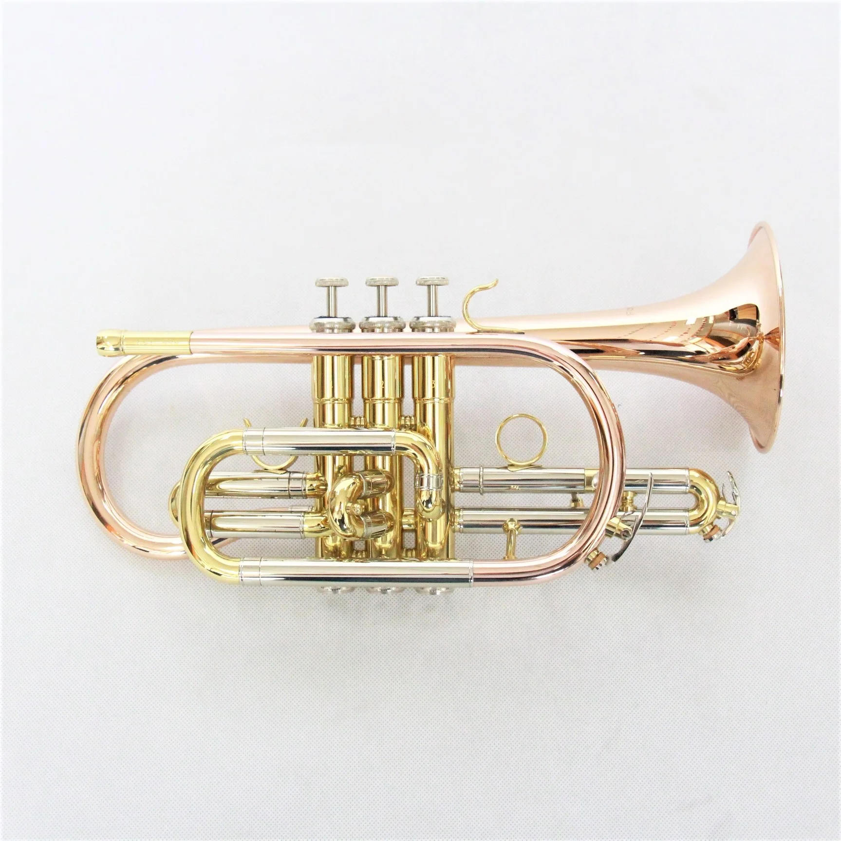 For Player BB Flat Brass Body Gold Lacquered Cornet Musical Instrument With Cheap Cornet Price And Good Cornet Case For Sale OEM
