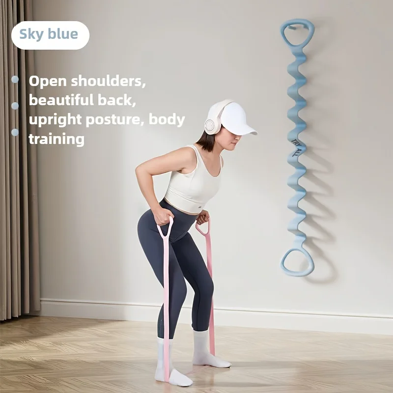 Extra Long 1.5m Silicone Resistance Band for Pilates Stretchable Exercise Physical Therapy Tension Strap Yoga Rope Equipment