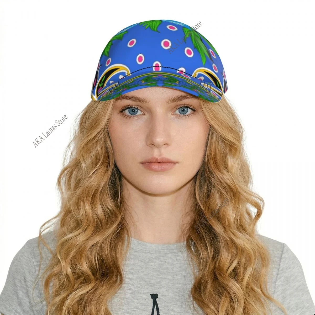 Fashion Streetwear Luxurious Flowers Hat Women Tie Back Wrap Baseball Cap Hip Hop Style Sun Headband Hat