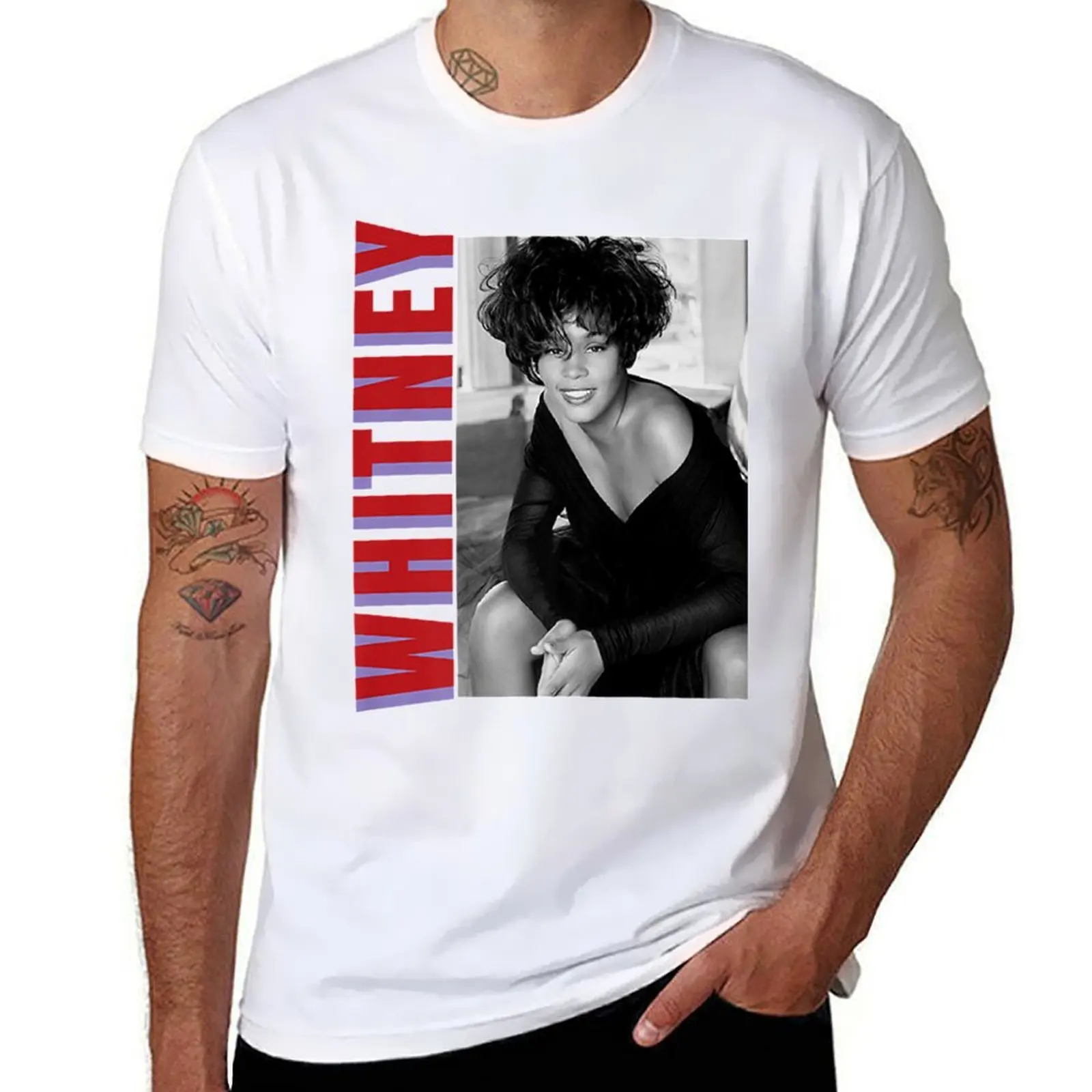 

Photo Color Text Men And Women Whitney T-Shirt t shirt man plain t shirts for man graphic vintage T-Shirt
