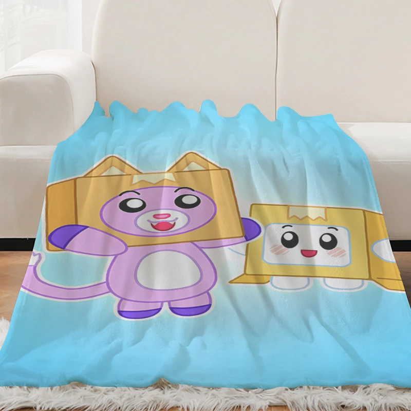 Sofa Blankets H-Lankybox Boxy And Foxys Microfiber Bedding King Size Blanket Fluffy Soft Blankets Warm Knee Fleece Camping Home