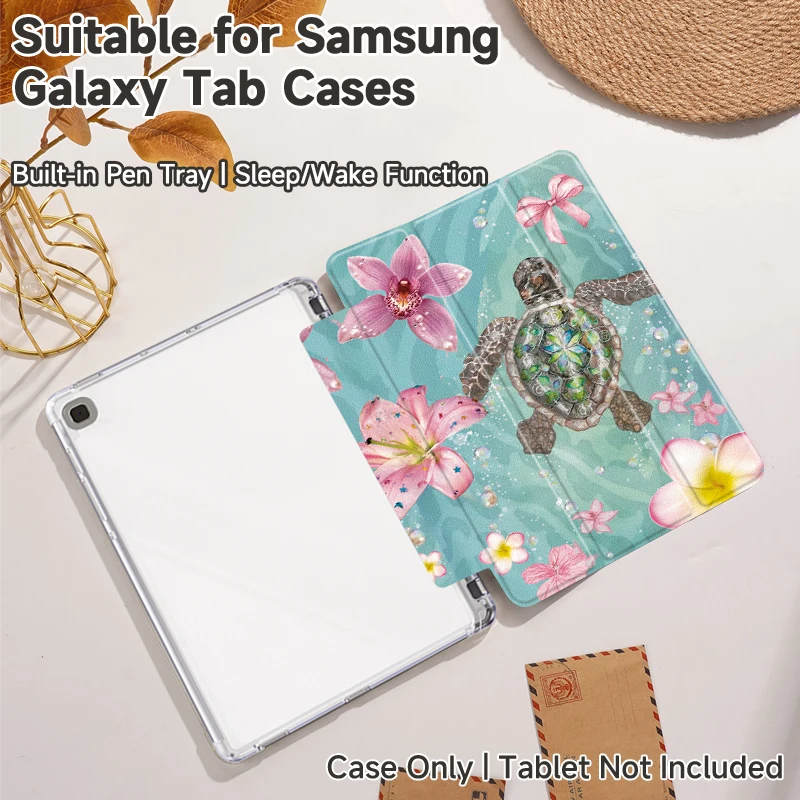 For Samsung Galaxy Tab S7S8S9 11inch，S6 lite 10.4 A7 lite 8.7 A8 10.5 A9+ S7+S8+S9+ 12.4,Tri-fold bracket protective cover