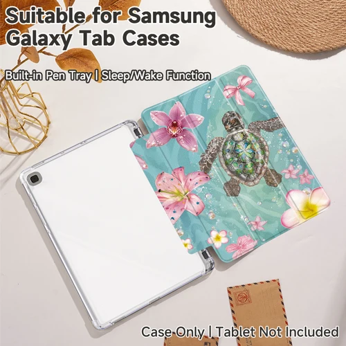 Imagen 2 del producto Para Samsung Galaxy Tab S7S8S9 11 pulgadas, S6 lite 10,4 A7 lite 8,7 A8 10,5 A9 + S7 + S8 + S9 + 12,4, cubierta protectora con soporte triple