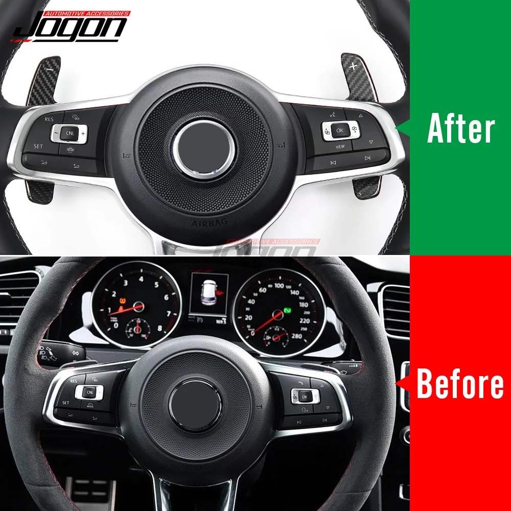 Paddle Shift For VW GOLF 7 GTI R GTE GTD 2015-2020 POLO 6C GTI 1.8T Jetta GLI Car Steering Wheel Paddles Extension DSG Styling