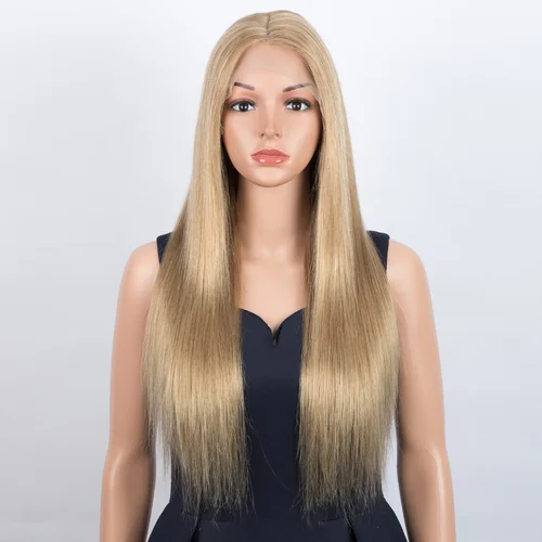 Imagen 2 del producto Lekker liquidación larga rubia recta 13x1 T encaje frontal 100% pelucas de cabello humano para mujeres cabello Remy brasileño sin pegamento pelucas para uso diario