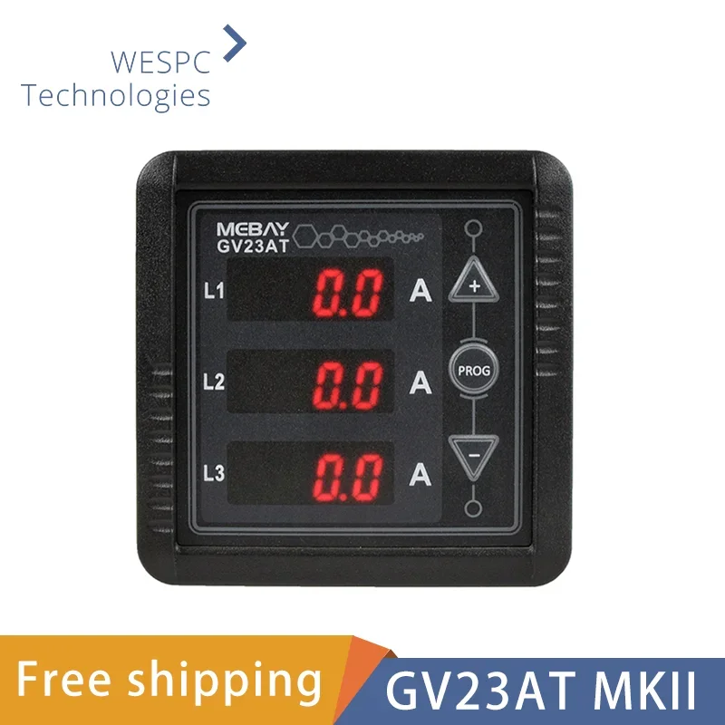 GV23AT MKII MEBAY Original Generator Digital Meter Three-p AC Ammeter Tester Digital Display AC Current Meter