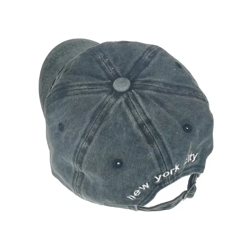 Hot Sale Hat New Spring And Autumn Washed Cloth Baseball Cap Embroidered Letters New York