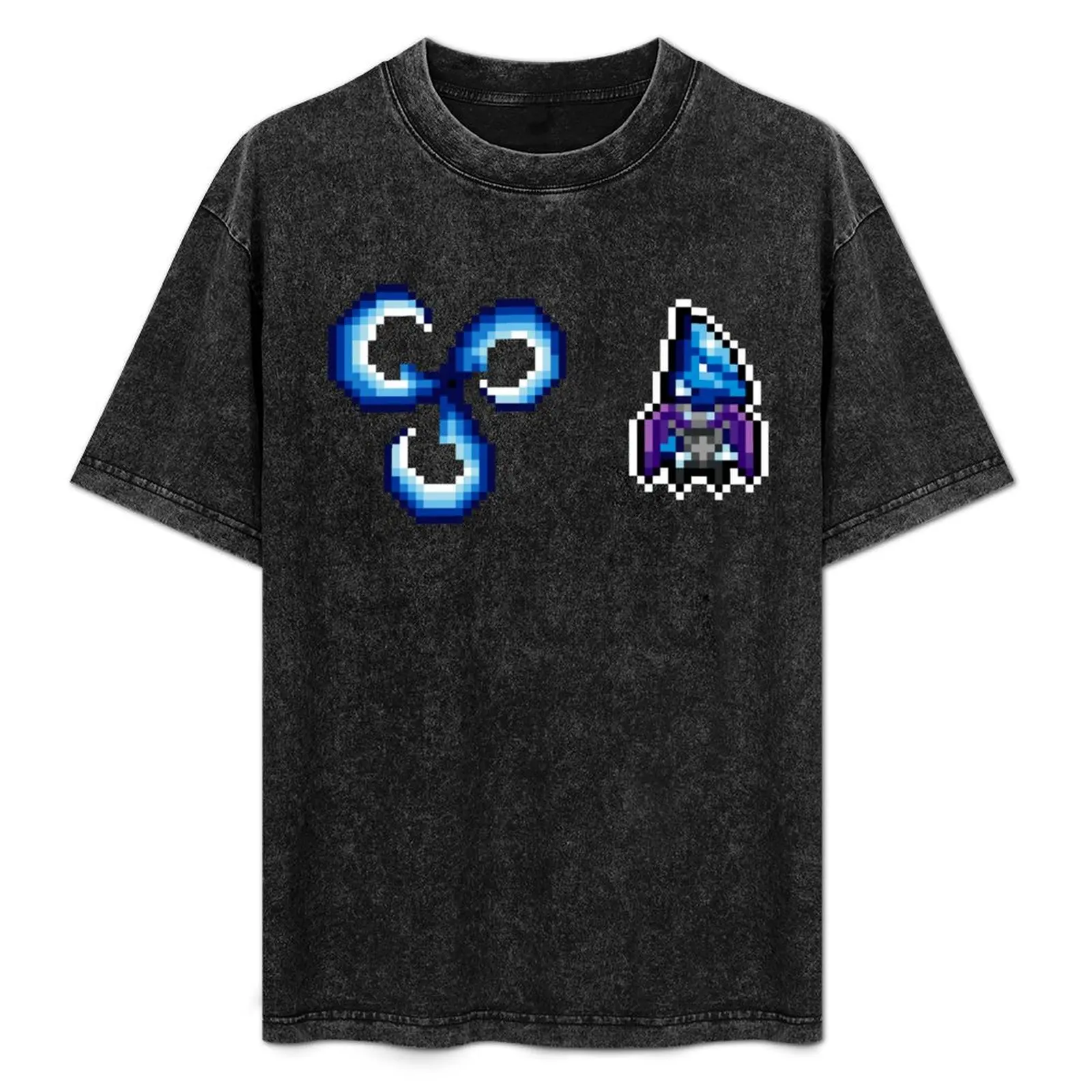 

Ghosts of Creuss Faction Symbol + Faction Character Pixel Art T-Shirt Functional Casual Short Sleeve Tee