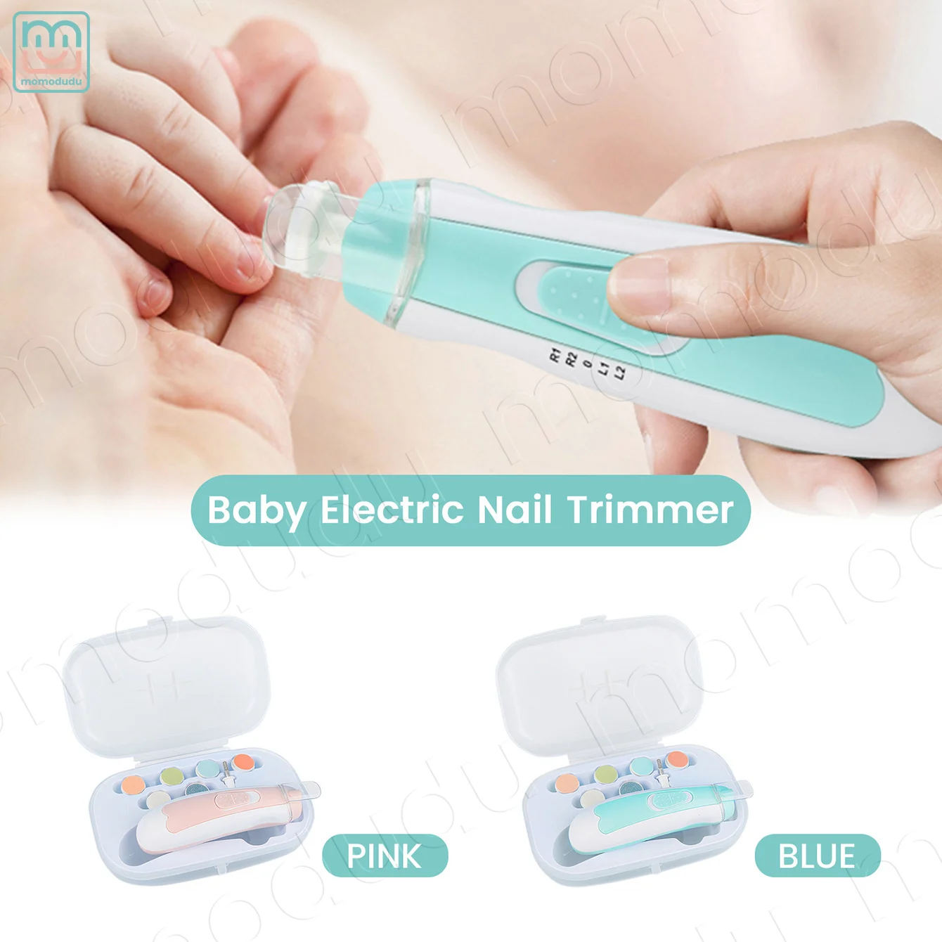 

Профессиональный детский электрический триммер для ногтей, 4 скорости со светодиодной подсветкой и низким уровнем шума, безопасный, не повреждает детские руки