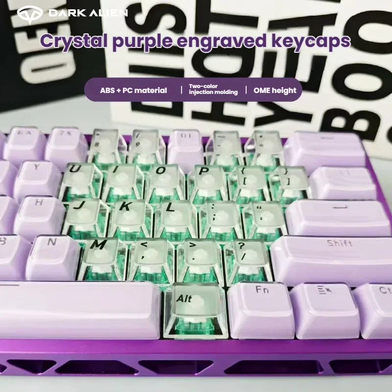 

136pcs ABS Universal Keyboard Keycaps Ergonomic Keycaps Keyboard Replacement Gradient Heart Key Cap