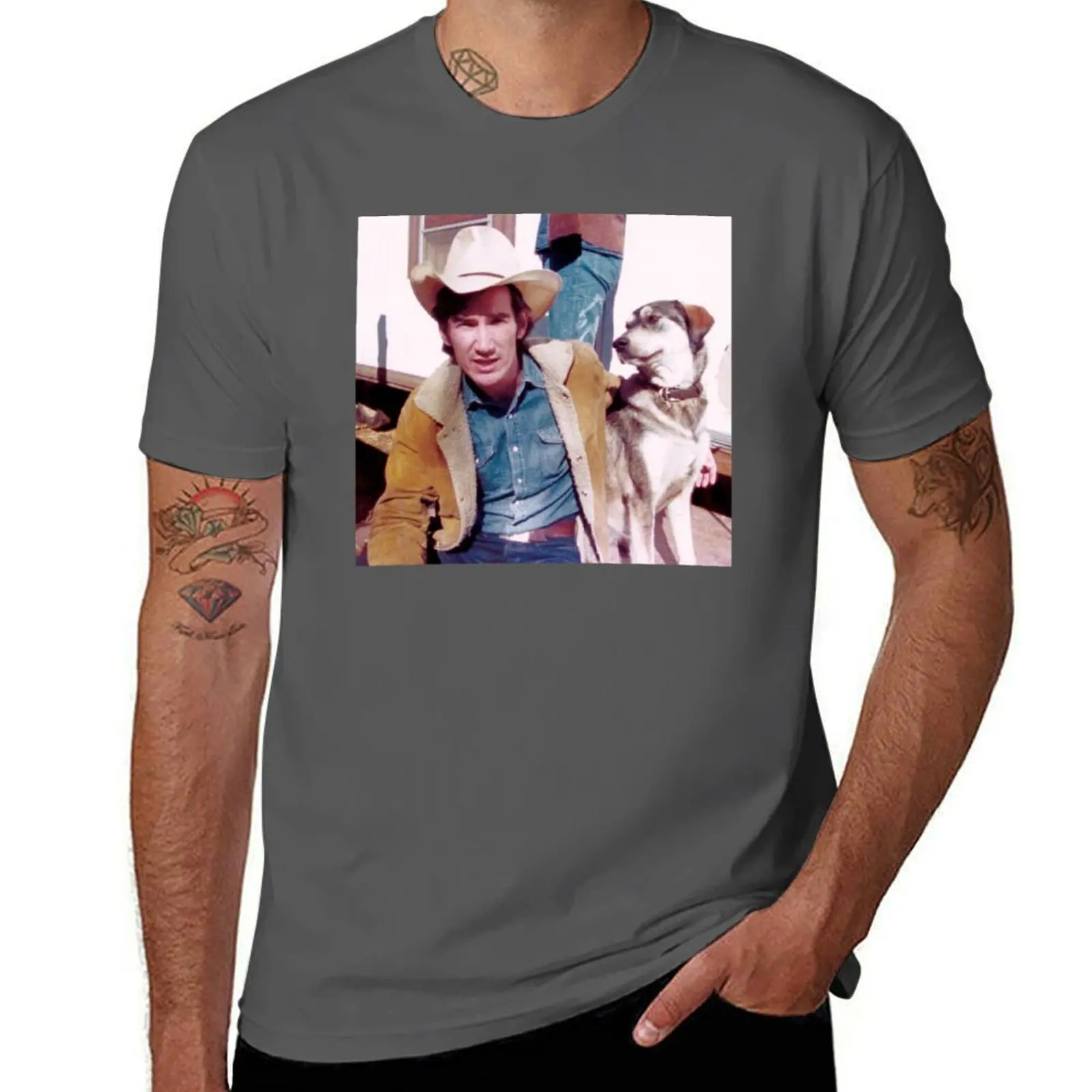 

Townes Van Zandt and dog T-Shirt Ultra Soft Breathable Tee Top