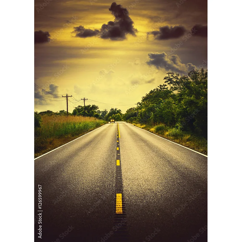 Highway Nature Scenery Photography Backdrops Travel Landscape Photo Backgrounds Studio Props  211228 GLL-08