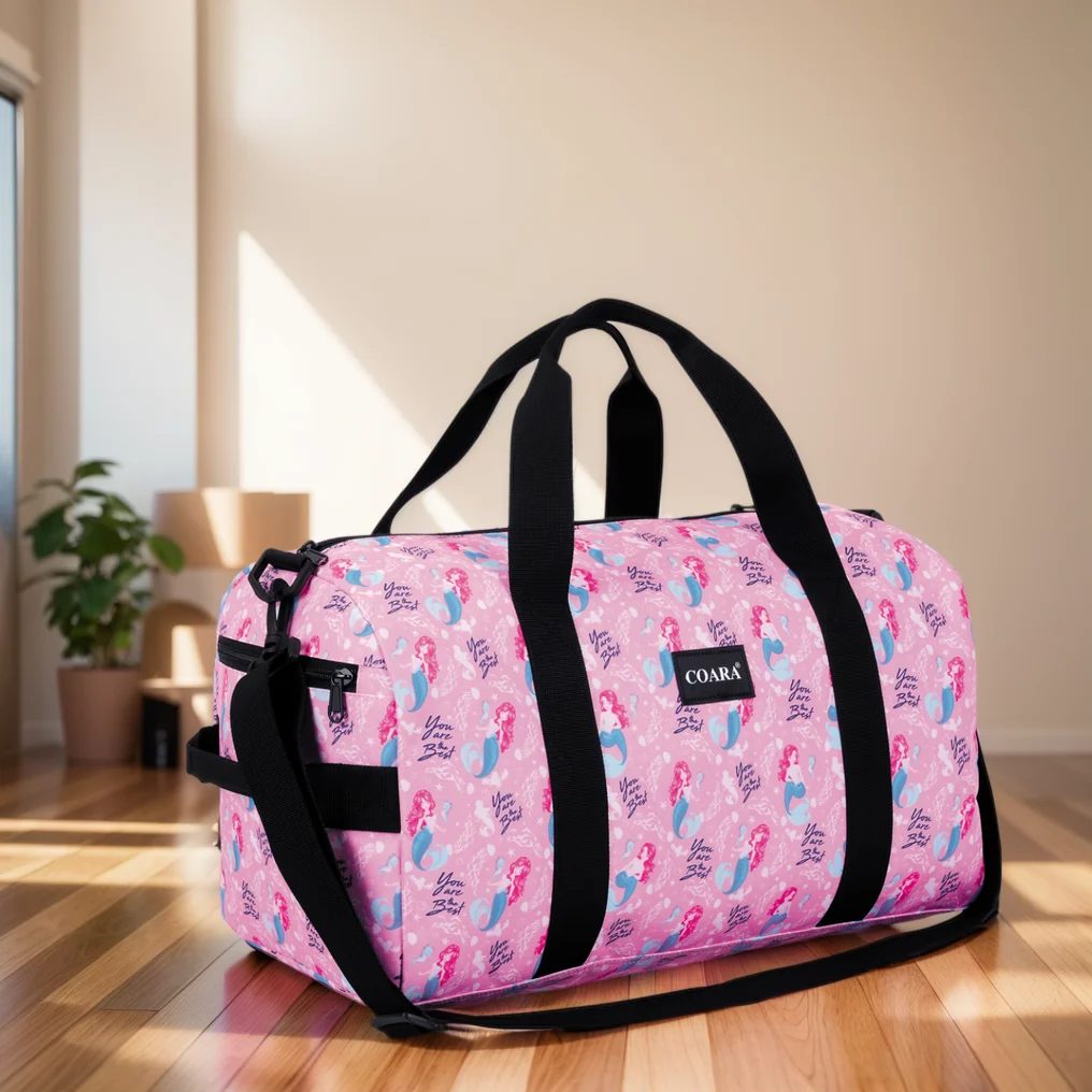 Sac de sport imprimé sirène pour filles, petit sac de sport, sac fourre-tout de voyage de week-end de nuit