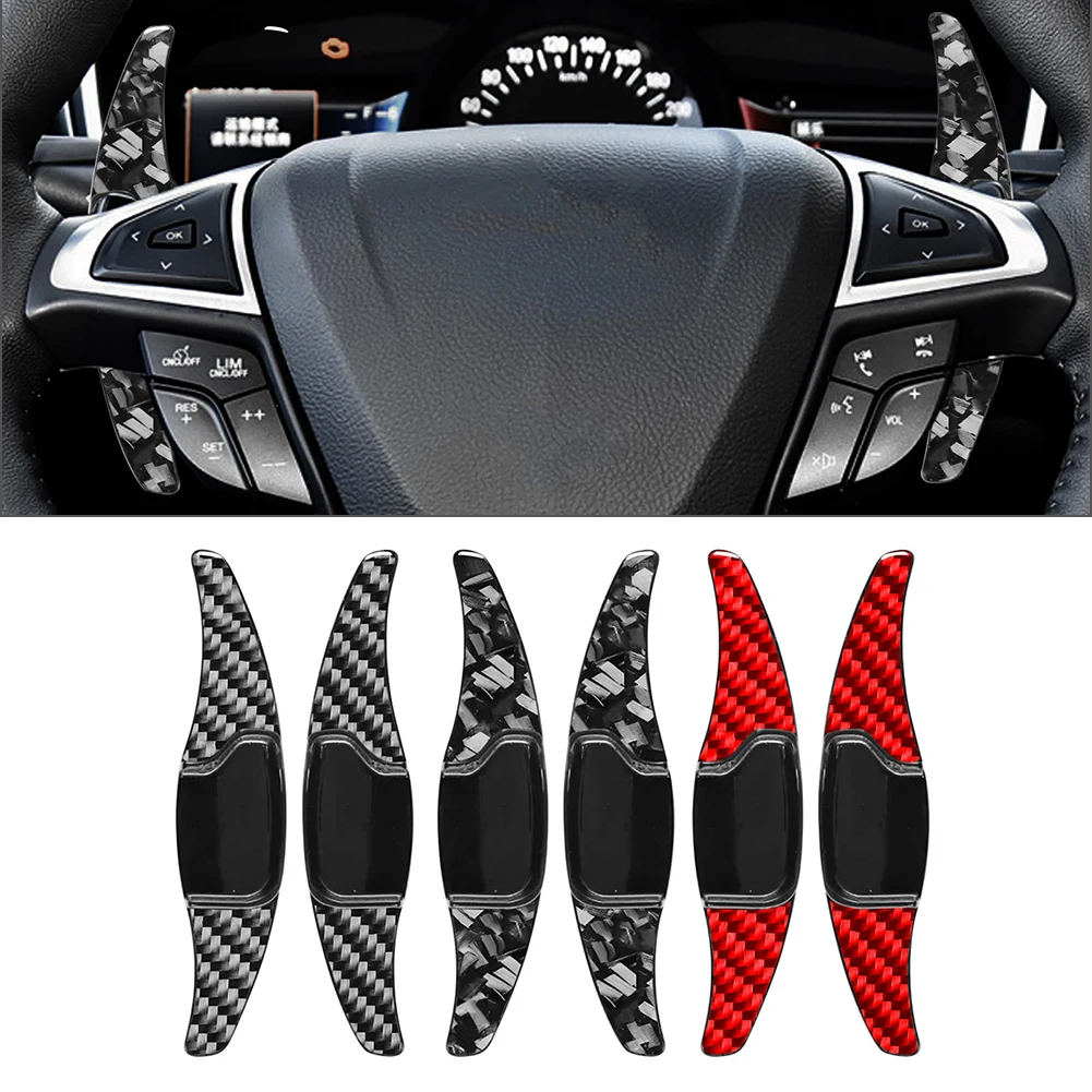 1Pair Car Steering Wheel Shift Paddle Extension For Ford Fusion Mondeo Taurus Edge For Lincoln MKC MKX MKS MKZ MKT Continental