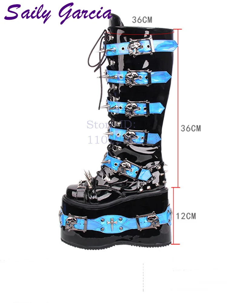 รองเท้าบูทหุ้มเข่าสไตล์พังก์ปร - Leather Belt Braided บทวิจารณ์และราคา
