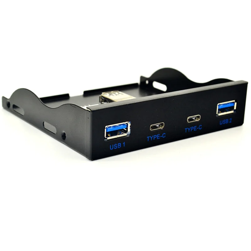 

2-портовый USB 3.0 + 2-портовый USB 3.1 Тип C 20-контактный разъем USB-концентратор USB C-концентратор для настольного компьютера 3,5-дюймовый гибкий диск Передняя панель