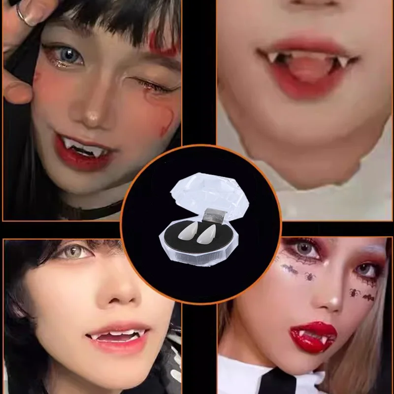 

Зубы вампира, клыки, протезы, реквизит, костюм на Хэллоуин, реквизит, вставные зубы, твердый клей, клей для протезов, декор для Хэллоуина