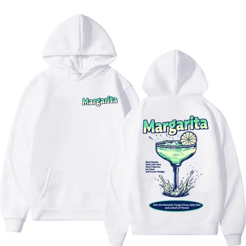 MARGARITA Funny Cocktail Meme Hoodies Women's Fashion Aesthetic Sweatshirts Pullovers Men High Quality Vintage Hoodie Streetwear