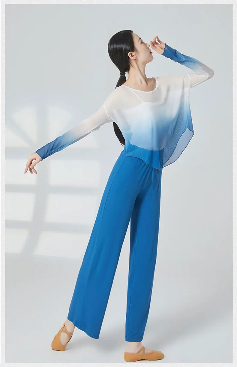 

Modern dance training pants for women in Chinese classical dance attire - versatile, slimming, wide-leg pants suitable for adult