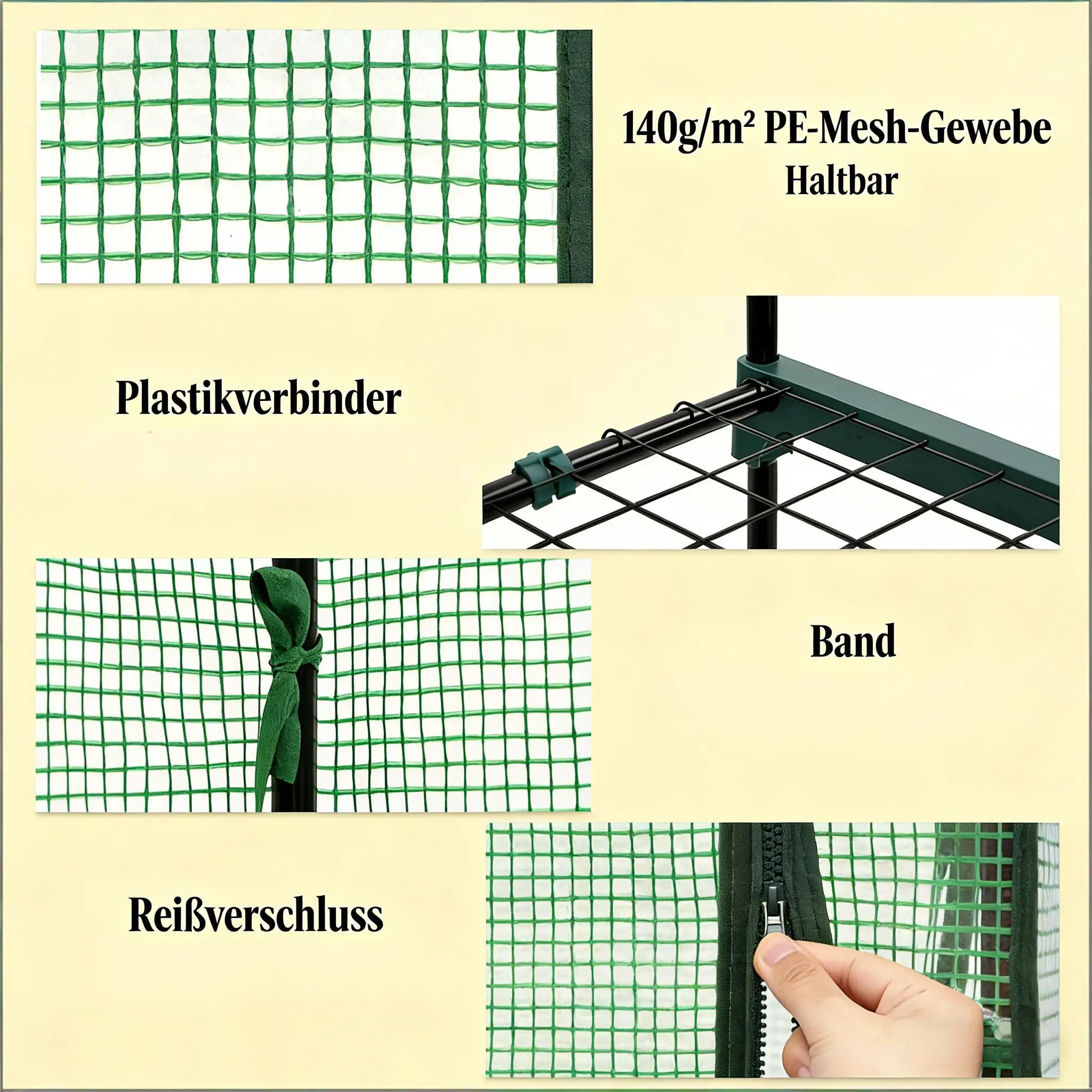 Outdoor-Gewächshaus mit Rolltür für einfachen Zugang, perfekt für Terrassengärten. – Detail 6
