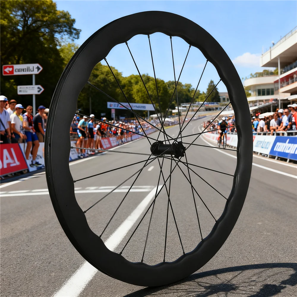 

60T ratchet 700C Wave circle 5045 Disc Brake Carbon Wheels Center Lock/6 Bolt Road Bike Wheels UCI Quality Road Racing Wheelset