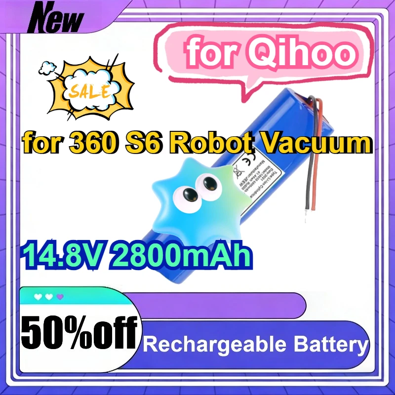 

14.8V 2800mAh Replacement Battery for Qihoo for 360 S6 Robot Vacuum Cleaner