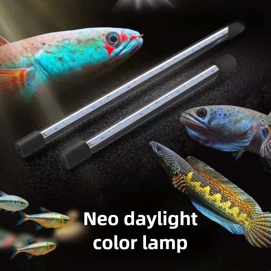 

Submersible LED Aquarium Light Tube Full Spectrum LED Fish Tank Light RGB Beads Arowana Tanning Lamp Help Fish Color Enhancement