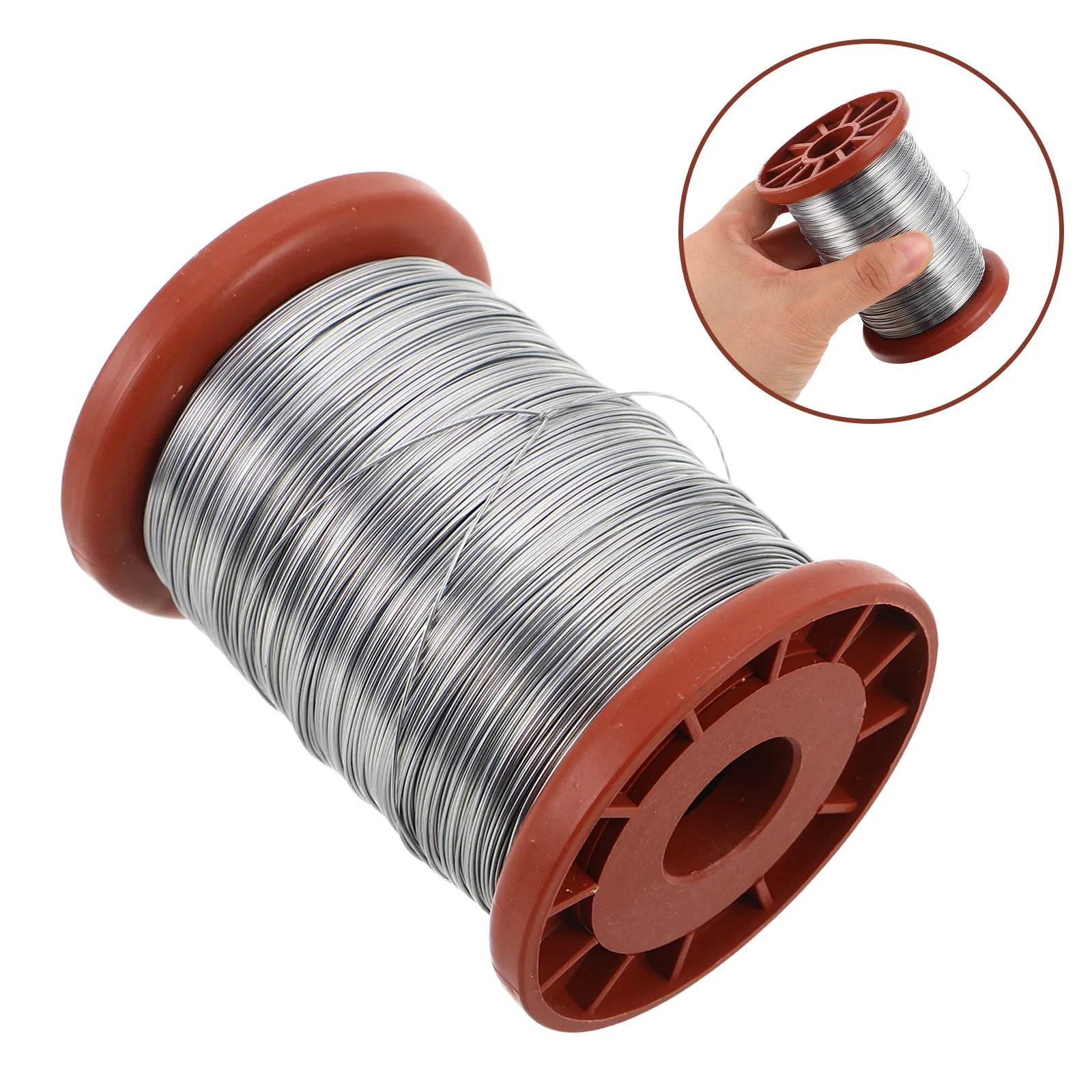 Bee Hive Frame Stainless Steel Wire 0.55mm Easy Clean Smooth Surface Hive Support Wire for Stable Foundation Installation