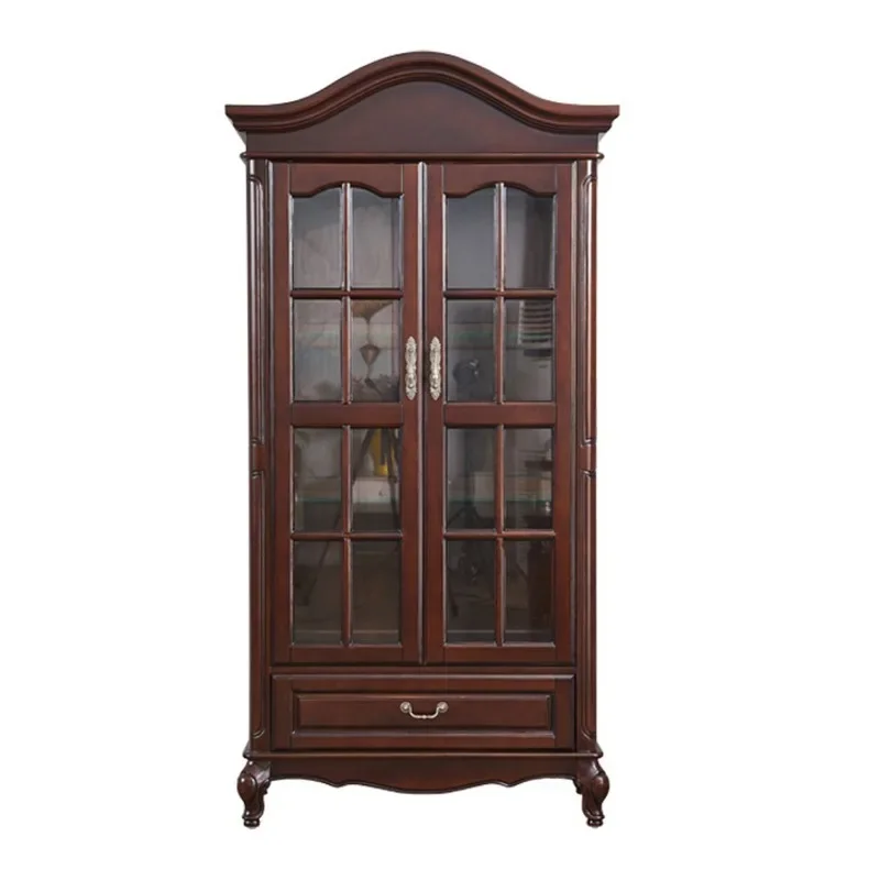 

Solid wood wine cabinet, living room, luxury display cabinet, European combination, coffee table TV cabinet combination