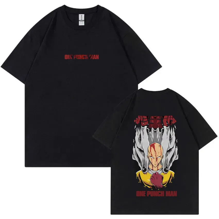 

Japanese Anime One Punch Man Saitama Graphic T-shirt Men Women Clothing Cartoon T Shirts Unisex Manga Oversized Crewneck Tshirt