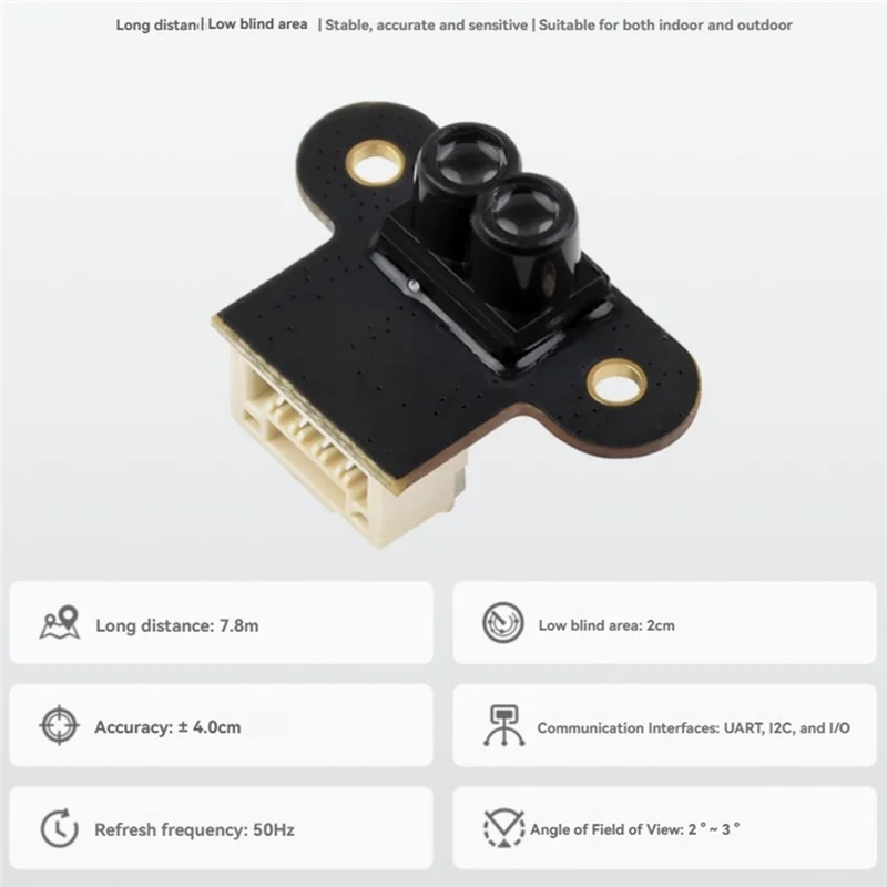 

-A99Z TOF Laser Range Sensor Module Mini Radar Module 0.02M-7.8M Distance Measurement UART I2C I/O Interface