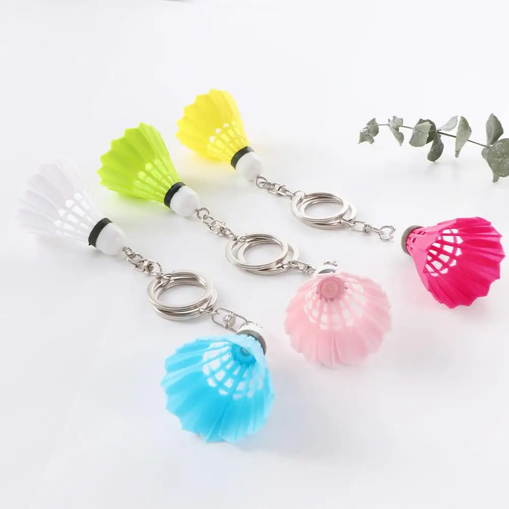 Club Gifts Keyring Bag Pendant Sports Key Chain Jewelry Shuttlecock Key Chains Badminton Keychain Mini Badminton Car Key Holder