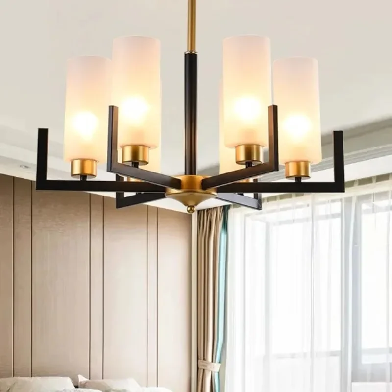 Chinese Retro Copper Chandelier Modern Living Room LED Chandelier Restaurant Dining Room Bedroom Home Chandelier 6/8/10 Head