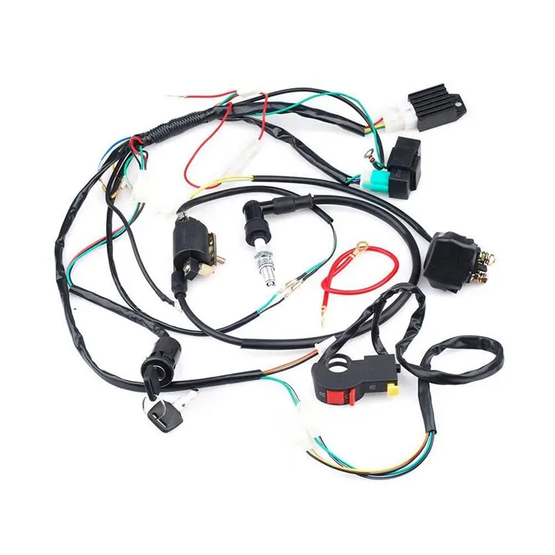 50-125CC Wire Harness Ignition System Starter Bus Kit Replacement Accessories For Off-Road Vehicles Beach Bikes ATV