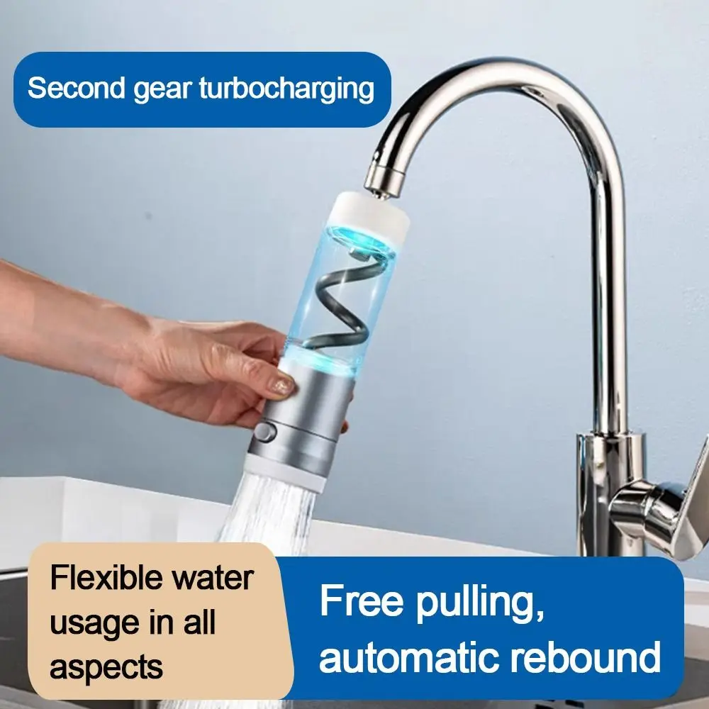 

Насадка для кухонного смесителя с защитой от брызг, 2 режима, регулируемый водосберегающий брызгозащищенный смеситель-спрей 360 ° Вращающаяся насадка-распылитель