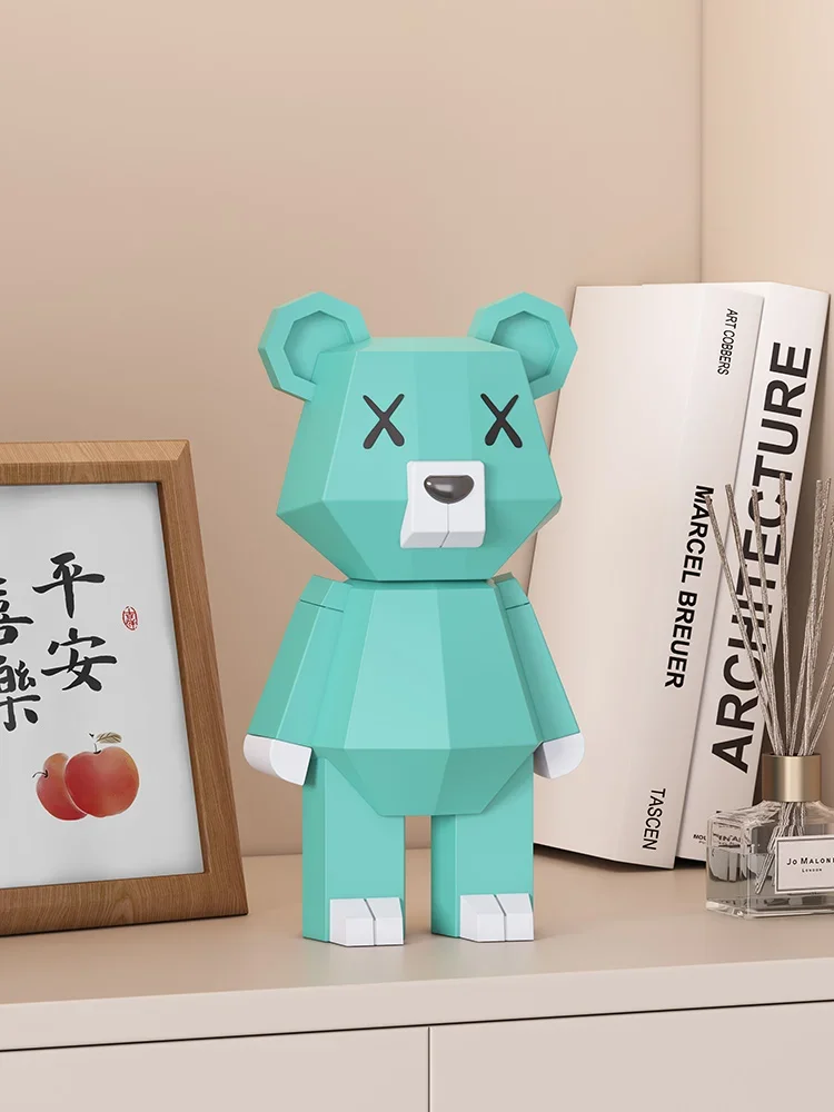 

%a Modern Creativity Dopamine Colored Bear Statue Animal Figurines Table Decoration Accessories Nordic Style Home Decor Sculptu