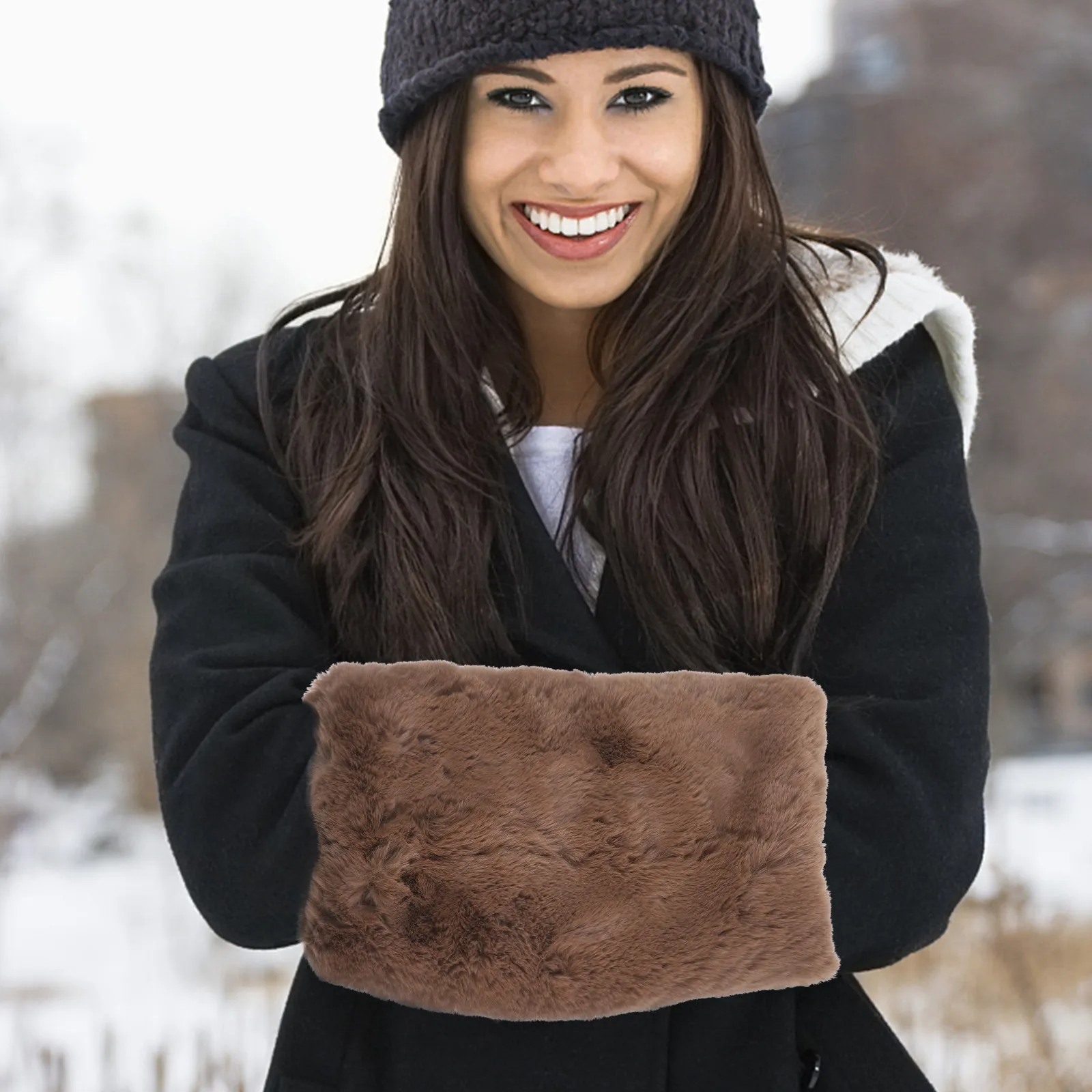 Portable Hand Warmer Muff Delicate Warmer Sleeve Thickened Winter Supply Warm Cozy Hands Muff Outdoor Accessory Warm Pillow