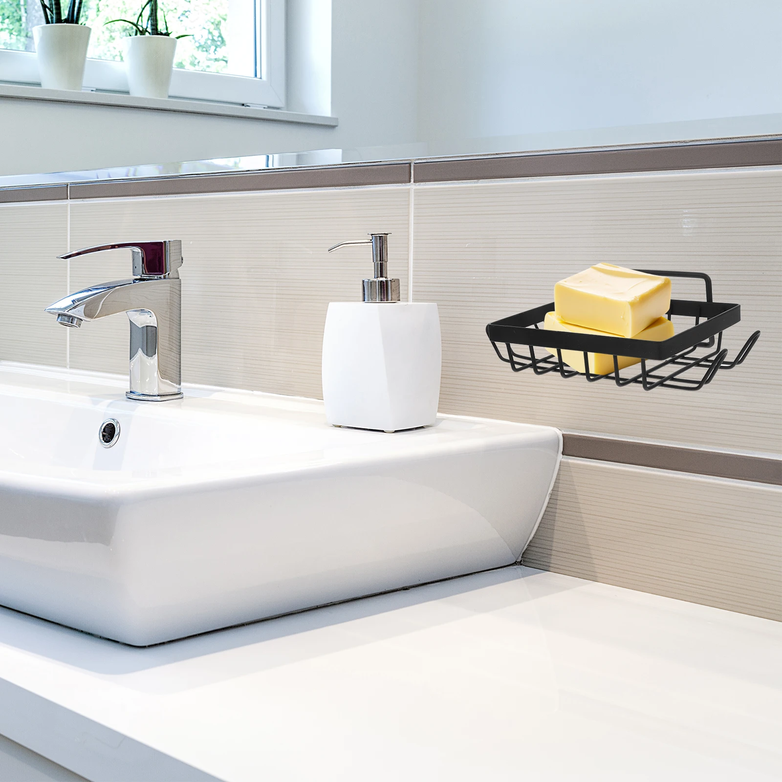 

Metal Wall Mounted Bathroom Holder Drainage Design Rustproof Bar Soap Dish For Shower Wall Soap Dish Kitchen Bathroom